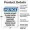 Signmission Please Do Not Flush Paper Towels, 7 in W x Rectangle, Aluminum OS-2PACK-NS-A-710-V-17382 - alternate 5